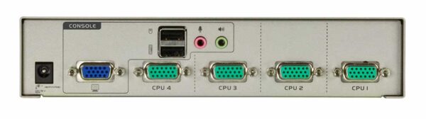 aten cs74u-a7 kvm-переключатель, vga/svga+kbd+mouse, 1> 4 блока/порта/port usb, c kvm-шнурами usb 2х1.2+2х1.8 м.