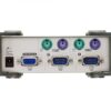 aten cs82ac-a7 переключатель, электрон., kvm, 1 user ps2+vga => 2 cpu ps2+vga, со шнурами ps2 2х1.2м., 1920x1440, настол., исп.стандарт.шнуры, без osd, некаскад.