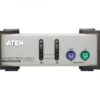 aten cs82ac-a7 переключатель, электрон., kvm, 1 user ps2+vga => 2 cpu ps2+vga, со шнурами ps2 2х1.2м., 1920x1440, настол., исп.стандарт.шнуры, без osd, некаскад.