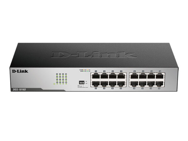 d-link dgs-1016d/i2a неуправляемый коммутатор с 16 портами 10/100/1000base-t