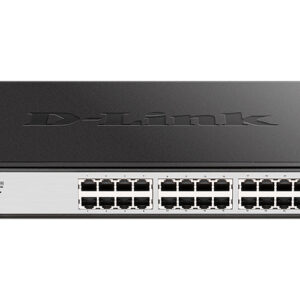 D-Link DGS-1100-26MP/C1A Настраиваемый коммутатор EasySmart с 24 портами 10/100/1000Base-T и 2 комбо-портами 100/1000Base-T/SFP (24 порта с поддержкой PoE 802.3af/802.3at (30 Вт), PoE-бюджет 370 Вт)