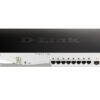 d-link dgs-1210-10mp/fl управляемый коммутатор 2 уровня с 8 портами 10/100/1000base-t и 2 портами 1000base-x sfp (8 портов с поддержкой poe 802.3af/802.3at (30 вт), poe-бюджет 130 вт)