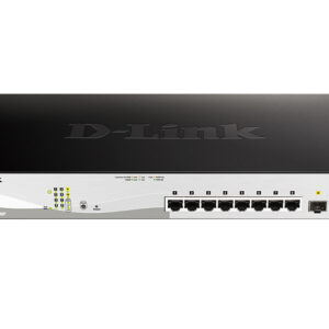 D-Link DGS-1210-10MP/FL Управляемый коммутатор 2 уровня с 8 портами 10/100/1000Base-T и 2 портами 1000Base-X SFP (8 портов с поддержкой PoE 802.3af/802.3at (30 Вт), PoE-бюджет 130 Вт)