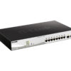 d-link dgs-1210-10mp/fl управляемый коммутатор 2 уровня с 8 портами 10/100/1000base-t и 2 портами 1000base-x sfp (8 портов с поддержкой poe 802.3af/802.3at (30 вт), poe-бюджет 130 вт)