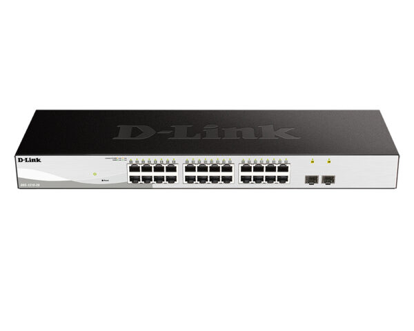 d-link dgs-1210-26/fl1a управляемый коммутатор 2 уровня с 24 портами 10/100/1000base-t и 2 портами 1000base-x sfp