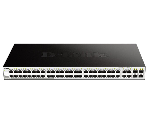 d-link dgs-1210-52/fl управляемый коммутатор 2 уровня с 48 портами 10/100/1000base-t и 4 комбо-портами 100/1000base-t/sfp