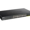 d-link dgs-1250-28xmp/a1a настраиваемый коммутатор 2 уровня с 24 портами 10/100/1000base-t и 4 портами 10gbase-x sfp+ (24 порта с поддержкой poe 802.3af/802.3at (30 вт), poe-бюджет 370 вт)