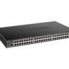 d-link dgs-1250-52xmp/a1a настраиваемый коммутатор 2 уровня с 48 портами 10/100/1000base-t и 4 портами 10gbase-x sfp+ (48 портов с поддержкой poe 802.3af/802.3at (30 вт), poe-бюджет 370 вт)