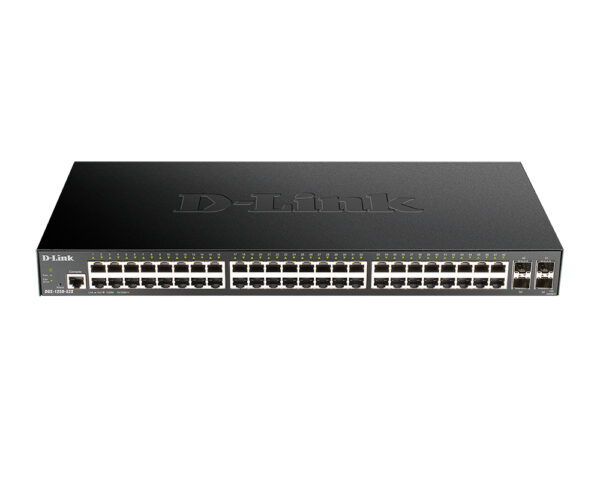 d-link dgs-1250-52x/a1a настраиваемый коммутатор 2 уровня c 48 портами 10/100/1000base-t и 4 портами 10gbase-x sfp+