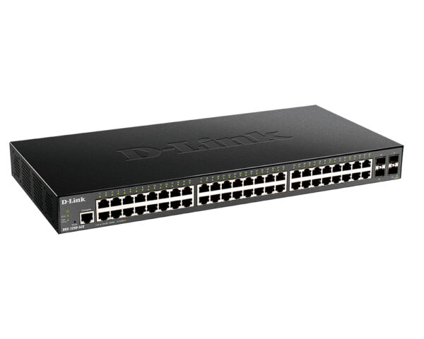 d-link dgs-1250-52x/a1a настраиваемый коммутатор 2 уровня c 48 портами 10/100/1000base-t и 4 портами 10gbase-x sfp+