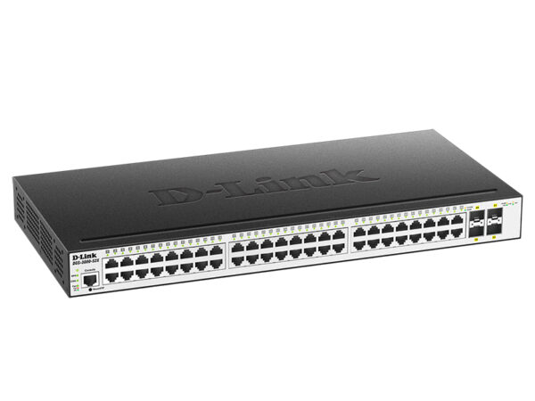 d-link dgs-3000-52x/b1a управляемый коммутатор 2 уровня с 48 портами 10/100/1000base-t и 4 портами 10gbase-x sfp+