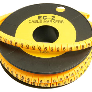 Cabeus EC-2-6 Маркер для кабеля д.7.4мм, цифра 6