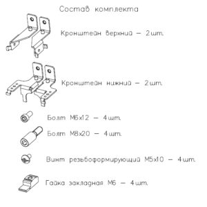 Комплект крепления монтажной панели EMS