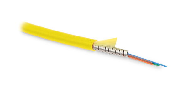 оптоволоконный кабель 9/125 одномодовый hyperline fo-df-in-9-4-lszh-yl 4 волокна