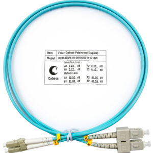 Оптический патч-корд Cabeus FOP-50-LC-SC-1m