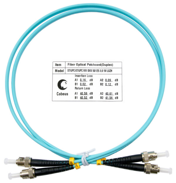 оптический патч-корд cabeus fop-50-st-st-1m