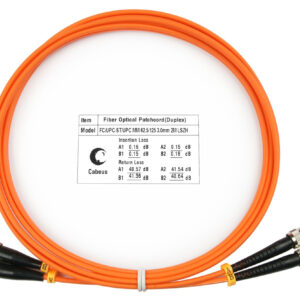 Оптический патч-корд Cabeus FOP-62-FC-ST-2m