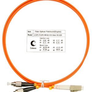 Оптический патч-корд Cabeus FOP-62-LC-FC-1m
