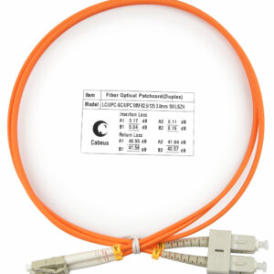 Оптический патч-корд Cabeus FOP-62-LC-SC-1m