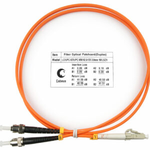 Оптический патч-корд Cabeus FOP-62-LC-ST-1m