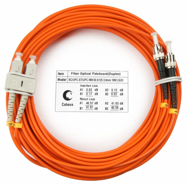 оптический патч-корд cabeus fop-62-sc-st-10m