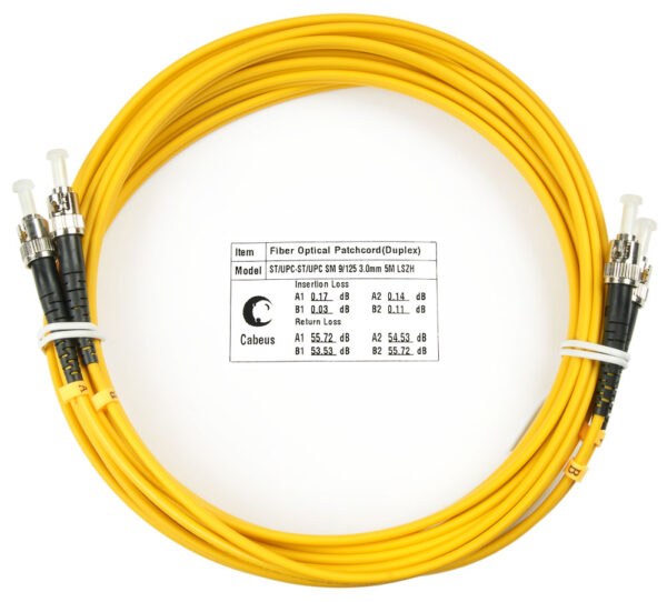 оптический патч-корд cabeus fop(d)-9-st-st-5m