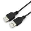 кабель удлинитель usb 2.0 гарнизон gcc-usb2-amaf-1.8m, am/af, 1.8м, пакет