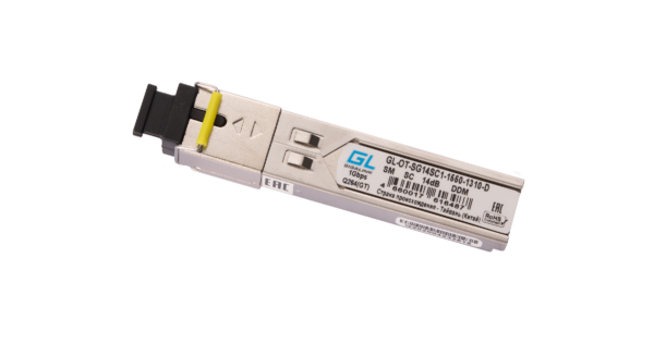 gigalink gl-ot-sg14sc1-1550-1310-d модуль sfp, wdm, 1гбит/c, одно волокно sm, sc, tx:1550/rx:1310 нм,ddm, 14 дб (до 20 км) bx