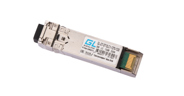 gigalink gl-ot-st12lc1-1270-1330 модуль sfp+, wdm, 10гбит/с, одно волокно, sm, lc, tx:1270/rx:1330 нм, 12 дб (до 20 км) ddm