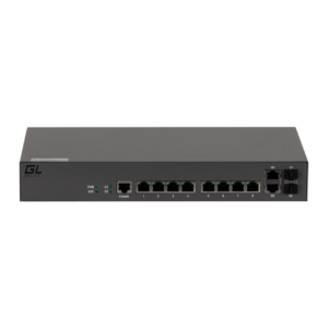 GIGALINK GL-SW-F201-10 Управляемый коммутатор L2, 8 Base-T 10/100Mb/s портов, 2 SFP 1000Mb/s, 1 Console, 220V