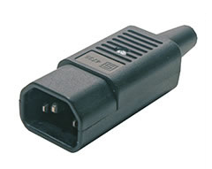 Разъем IEC 60320 C14 220В 10A на кабель Hyperline CON-IEC320C14