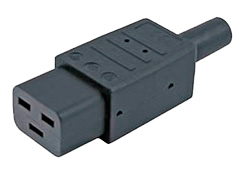 Разъем IEC 60320 C19 220В 16A на кабель Hyperline CON-IEC320C19