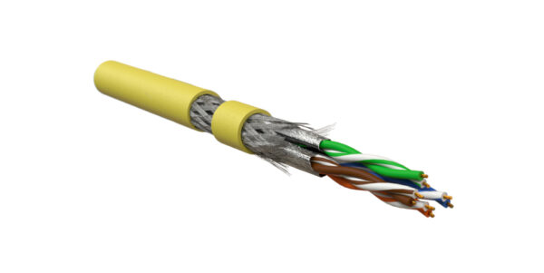 кабель для сетей industrial ethernet hyperline isftp4-c6a-p26/7-pu-yl