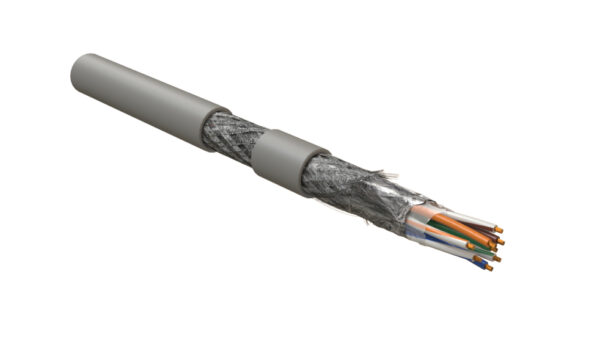 кабель для сетей industrial ethernet hyperline isfutp4-c5e-p26/7-pu-gy