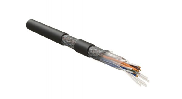 кабель для сетей industrial ethernet hyperline isutp4-c5e-p26/30-pvc-bk