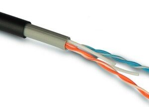 Hyperline IU2-C5e-S-I (куски) Кабель для сетей Industrial Ethernet, категория 5e, 2x2x24 AWG (0.51 мм), однопроволочные жилы (solid), U/UTP, для внутренней и внешней прокладки (-40°C – +70°C), двойная оболочка, PVC (UV), черный