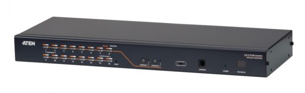 aten kh2516a-ax-g kvm-переключатель 19", vga/svga+kbd+mouse, 2>16 портов/port (ps2/usb/sun+vga)/rs232, без модулей