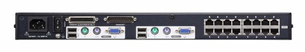 aten kh2516a-ax-g kvm-переключатель 19", vga/svga+kbd+mouse, 2>16 портов/port (ps2/usb/sun+vga)/rs232, без модулей