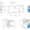 cabeus kj-rj12-toolless вставка keystone jack, rj-12(6p6c), без инструмента toolless, белая