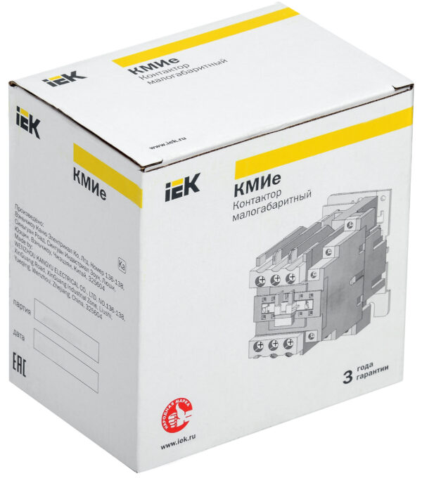 контактор кмие-49512 95а 230в/ас3 1но; 1нз iek kkme41-095-230-11