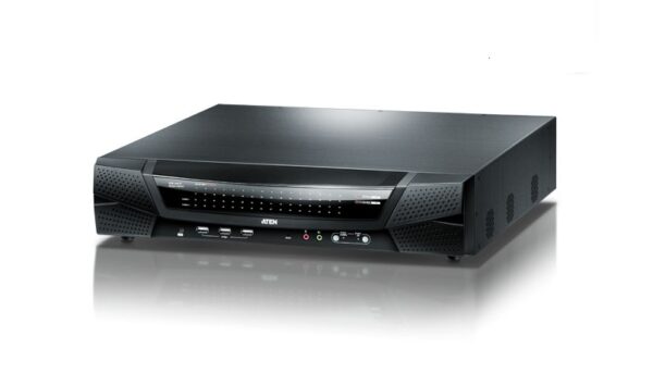 aten kn8164v-ax-g kvm-переключатель 19", kvm, 9>64 порта/port ps/2,usb,sun,rs232, без доп. модулей