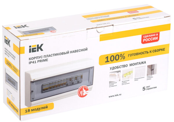 iek mkp82-n-18-41-10 бокс щрн-п-18мод. prime навесной пластик ip41