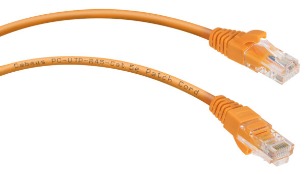 патч-корд cabeus pc-utp-rj45-cat.5e-0.15m-or кат.5е 0.15 м оранжевый