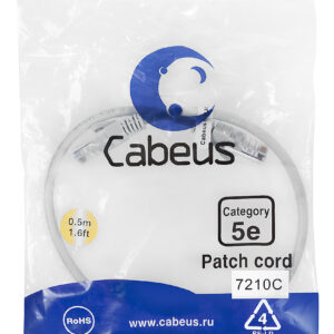 Патч-корд Cabeus PC-UTP-RJ45-Cat.5e-0.5m Кат.5е 0.5 м серый