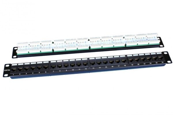 патч-панель hyperline 19" pp3-19-24-8p8c-c5e-110d 1u 24 порта