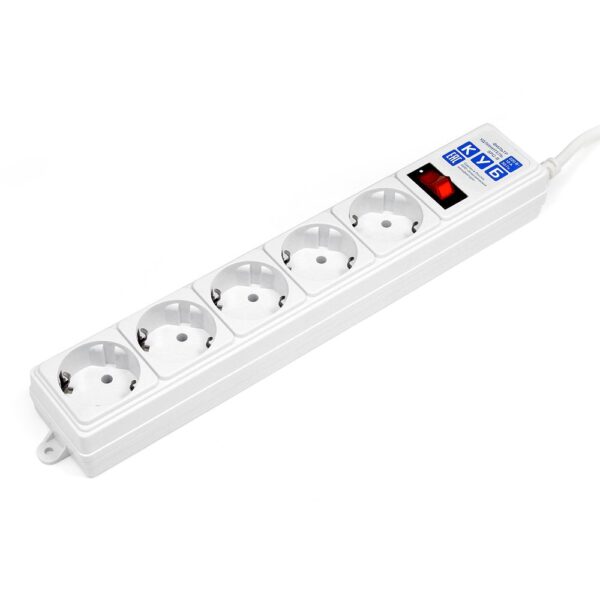 power cube spg-b-15-white фильтр-удлинитель, 5.0 м, 5 розеток, 10а/2,2квт, белый