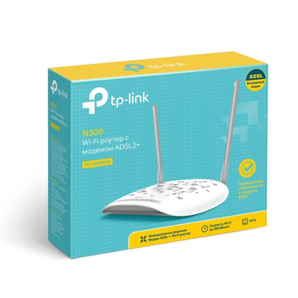 маршрутизатор adsl2+ tp-link td-w8961n