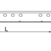 hyperline tgb2-475-ral9004 горизонтальный монтажный профиль длиной 475 мм, для шкафов с глубиной 800 мм, цвет черный (ral 9004) (для шкафов серии ttc2)