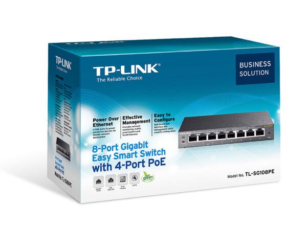 коммутатор управляемый tp-link tl-sg108pe