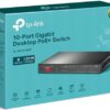 tp-link tl-sg1210mp 10-портовый гигабитный настольный коммутатор на 8 портов poe+